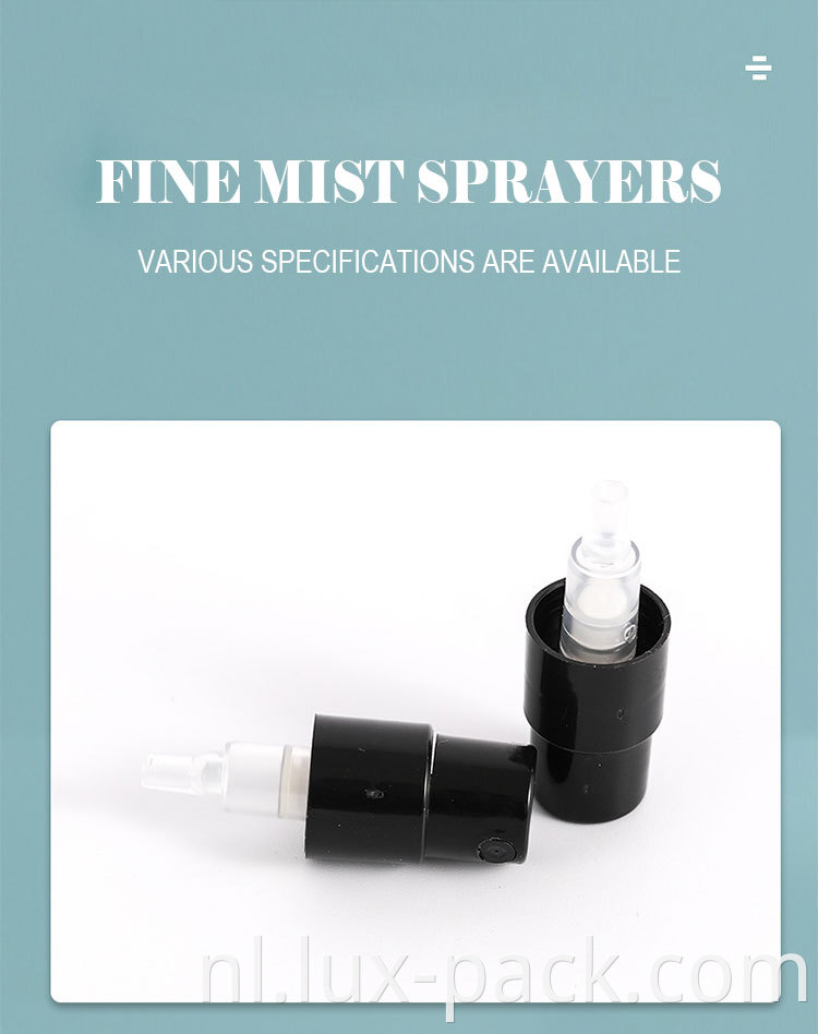 Aangepaste mistspuitfles unieke verpakking 24-410 aluminium fijne mistspuit spuiter fijne mistspray